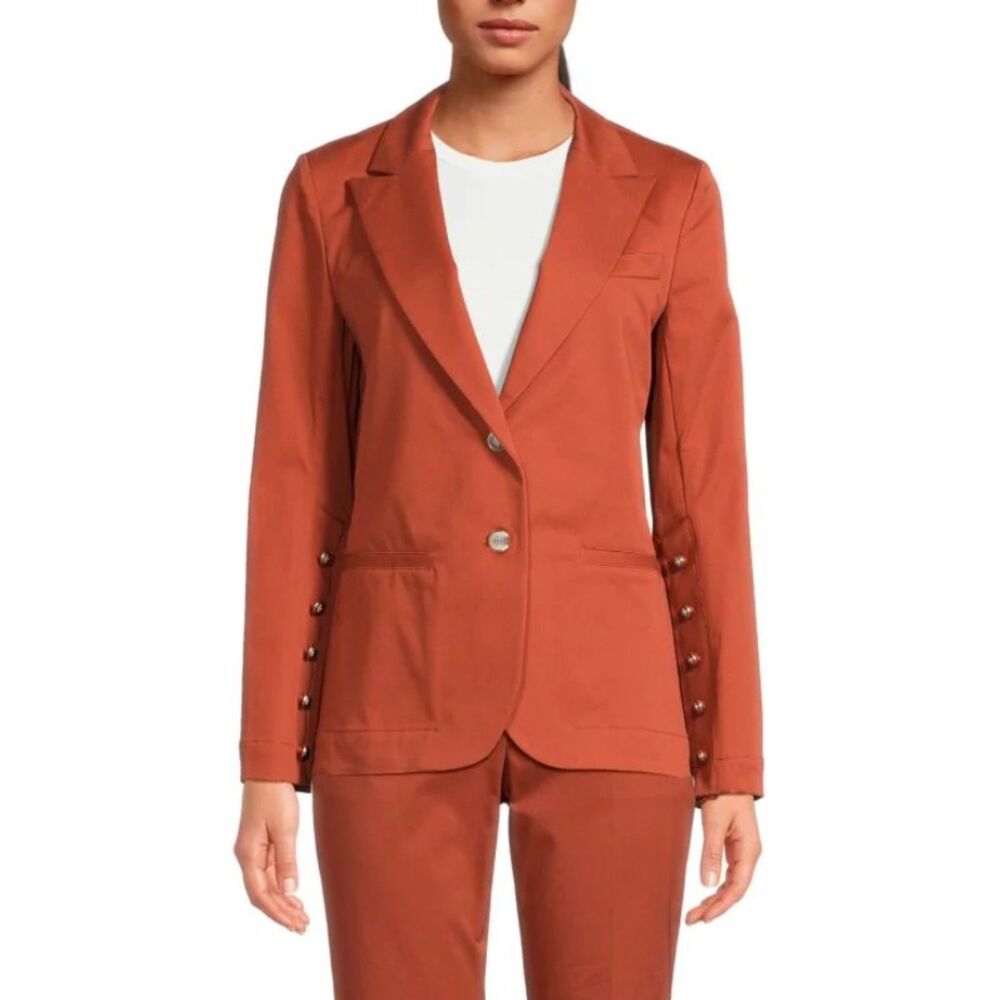 TWP Women's Terracotta Cotton Stretch Boyfriend Blazer Size XS $795+